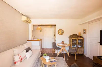 Zona de estar de Apartamento con terraza junto a Sol