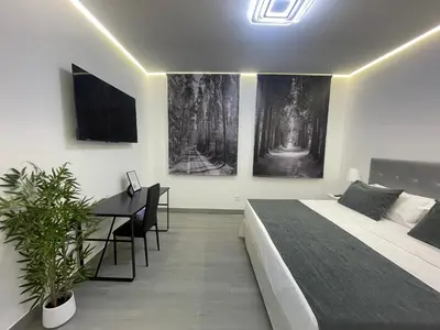 Una televisión o centro de entretenimiento en SUARA Apartamentos 3
