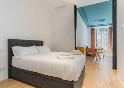 Cama o camas de una habitación en Modern Bright- Studio -Chueca