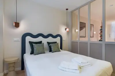Cama o camas de una habitación en Modern and Bright - 1 Bedroom 1 Bathroom-la Latina