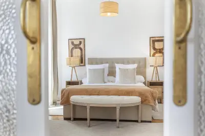 Cama o camas de una habitación en Apartamento Santa Ana Place en Madrid